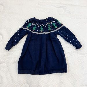 Hanna Andersson baby girl Christmas tree dress size 6-12 months
